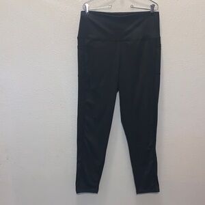 Woman’s 2XL Black High-Waisted Leggings Side Pockets